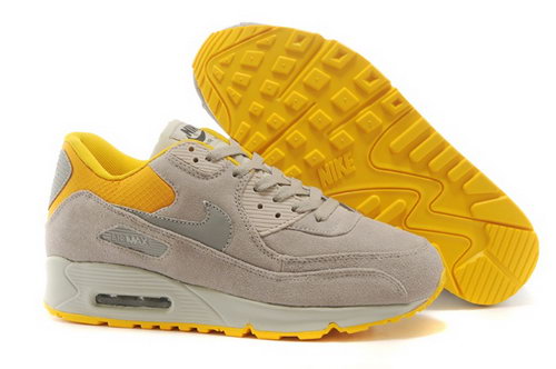 Nike Air Max 90 Womenss Shoes Hot On Sale Light Gray Yellow Online Shop